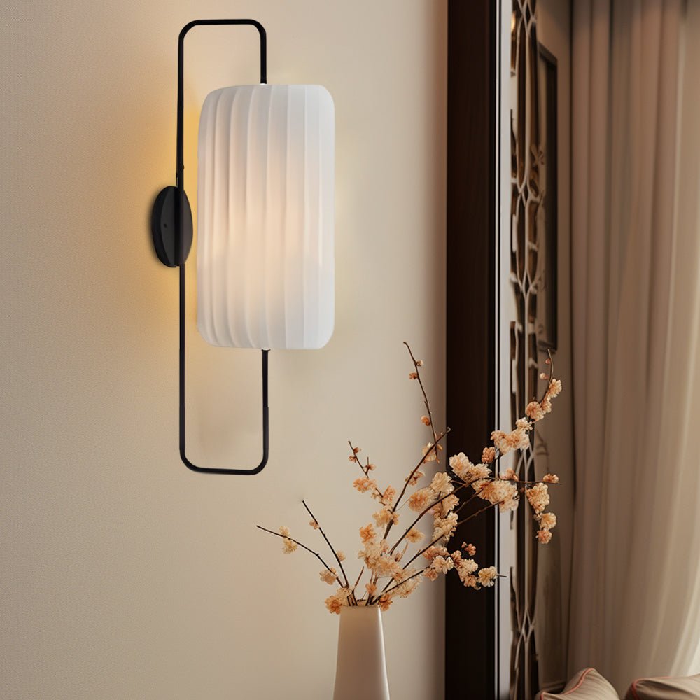TAKASHI STRIPED FABRIC WALL LANTERN