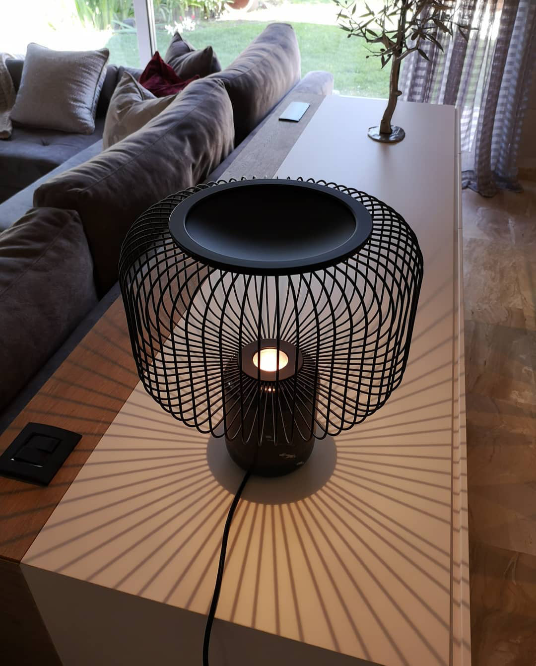 BRAMBLEWICK WOVEN LANTERN TABLE LIGHT