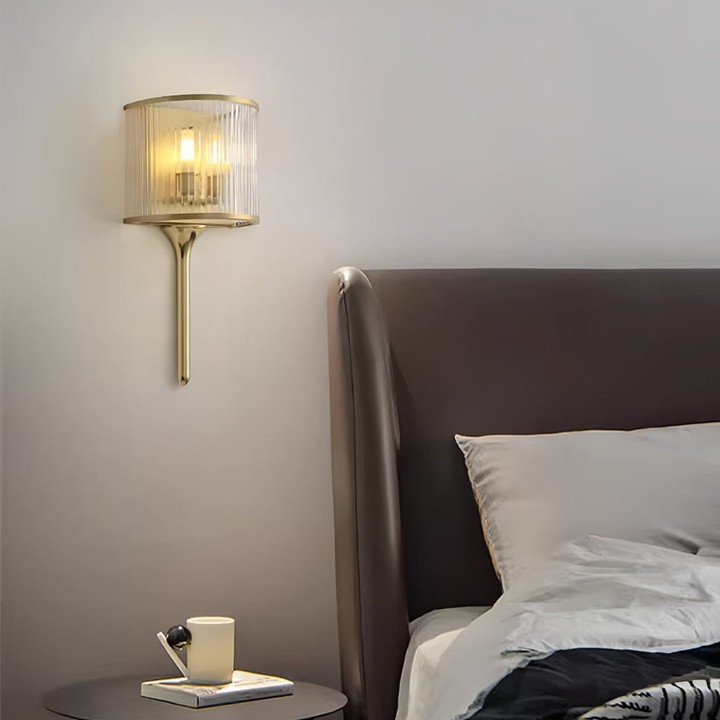 BRAMBLEFORD BRASS & GLASS WALL SCONCE