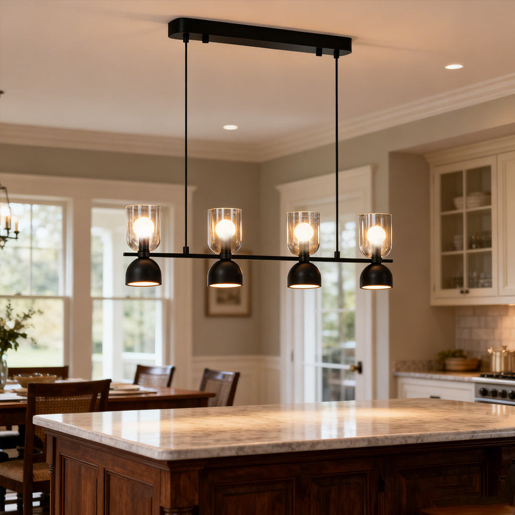 WINTHROP GLASS AND METAL ADJUSTABLE CEILING LANTERN