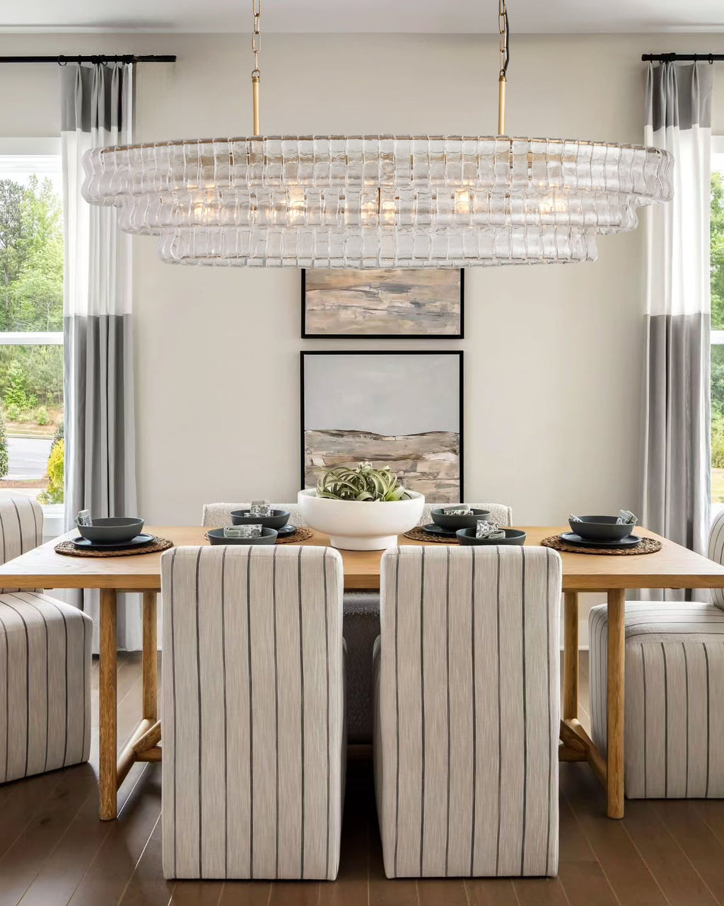VERONA CRYSTAL OVAL LIGHTING FIXTURE