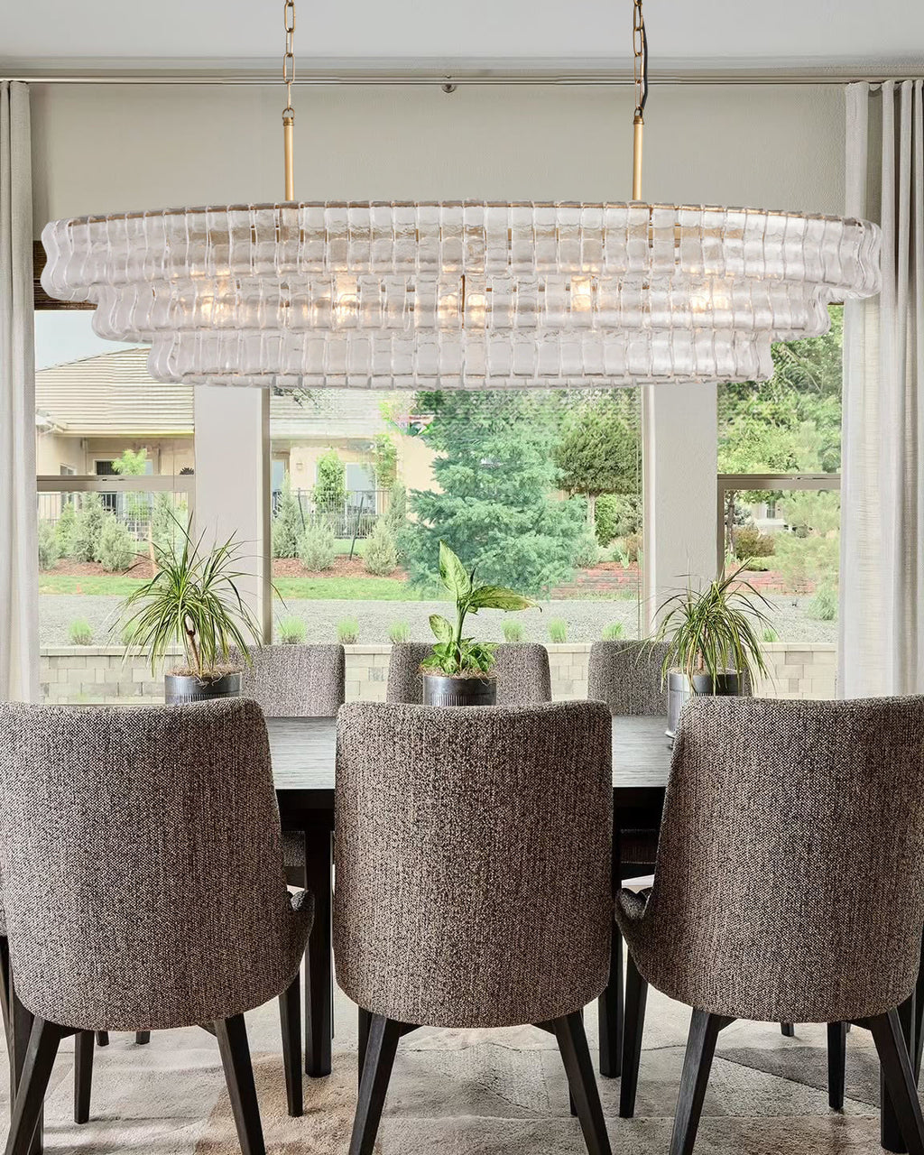 VERONA CRYSTAL OVAL LIGHTING FIXTURE