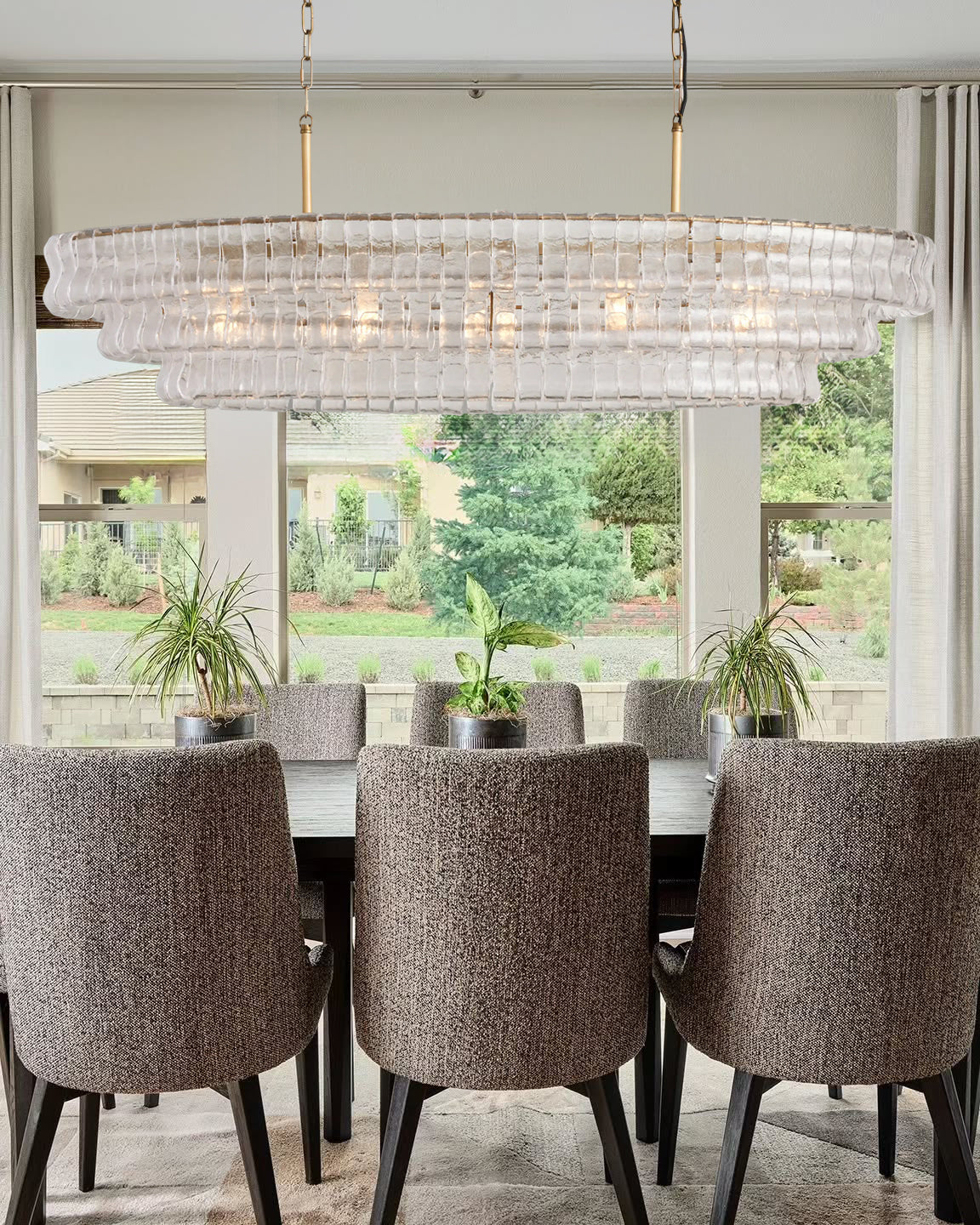 VERONA CRYSTAL OVAL LIGHTING FIXTURE