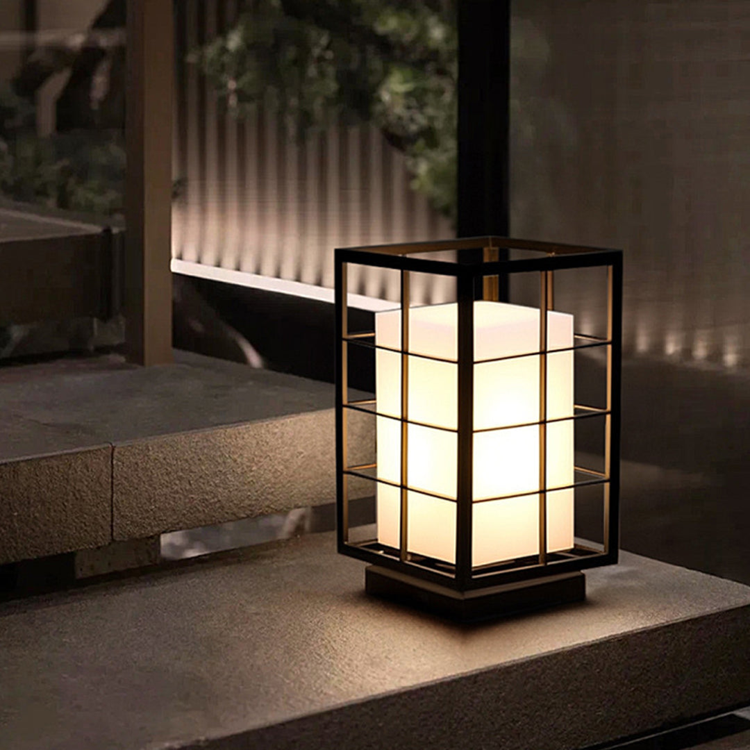 RAVENSDALE JAPANESE INFLUENCE OUTDOOR LANTERN, WEATHERPROOF GARDEN ILLUMINATION