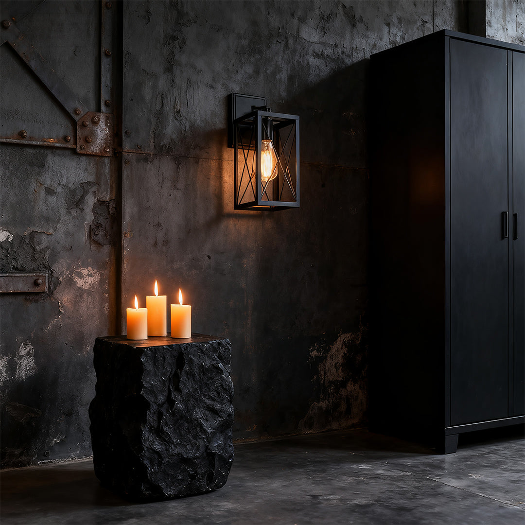 WINTHROP IRON CAGE WALL SCONCE