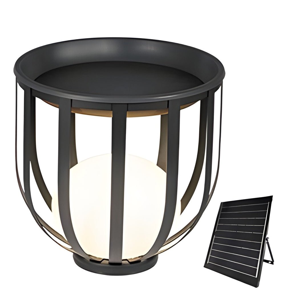 WINDSOR SOLAR GARDEN LANTERN WITH REMOVABLE TRAY