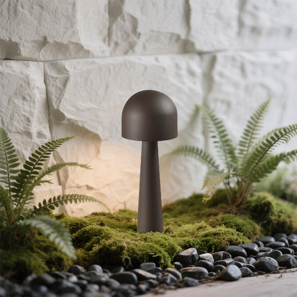 WINDSOR MUSHROOM GLOW GARDEN ILLUMINATOR, MODERN OUTDOOR WATER-RESISTANT LANDSCAPE LIGHT