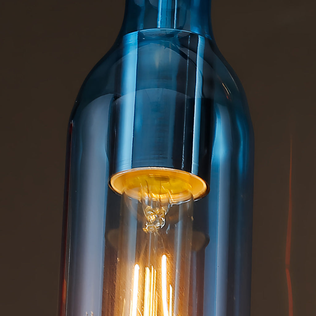 WINDSOR HUE VINTAGE GLASS WINE BOTTLE CEILING LANTERN
