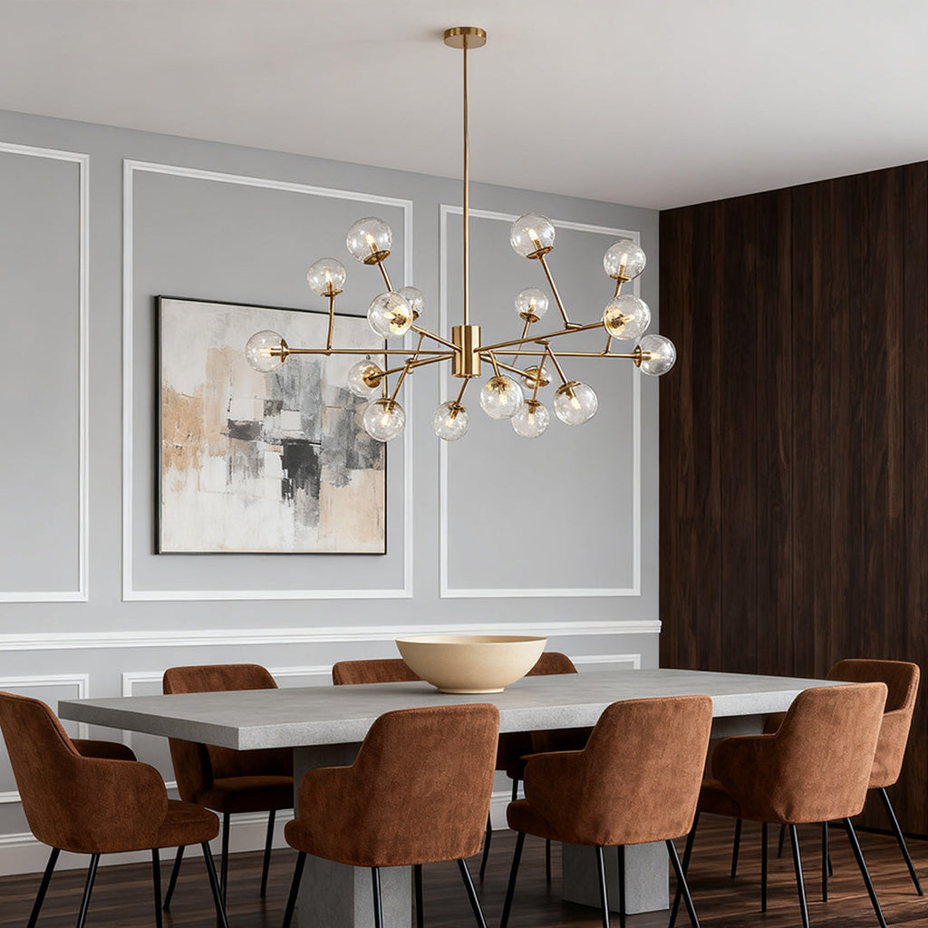 ASTRID ORBITAL CEILING LANTERN WITH CRYSTAL ORBS