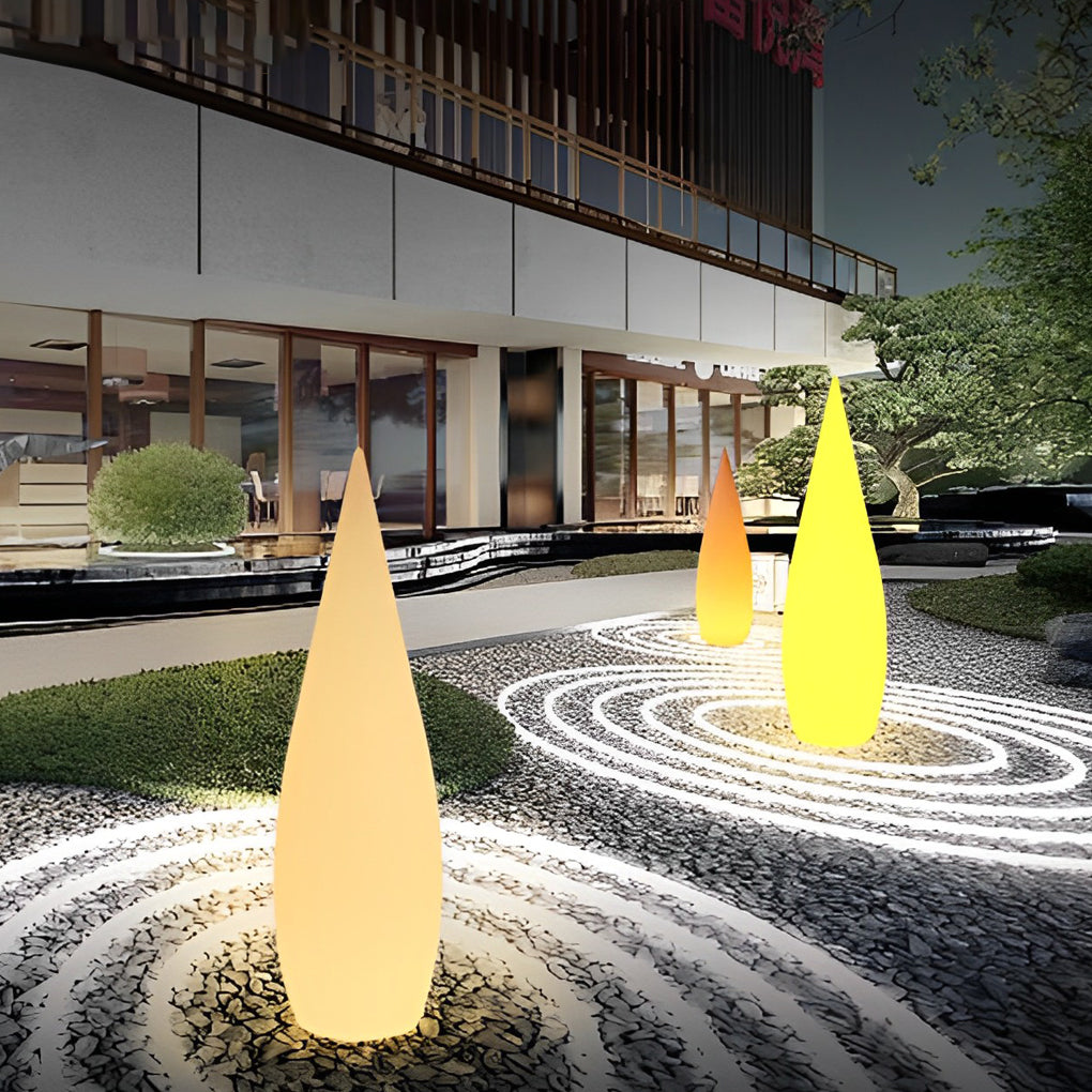 WINDSOR DROPLET OUTDOOR LANTERN, MODERN LED LANDSCAPE FLOOR LIGHT