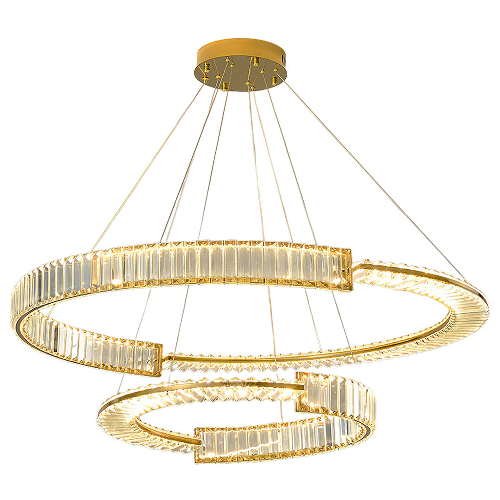 WINDSOR CRYSTAL RING CEILING LUMINAIRE WITH DIMMABLE LED