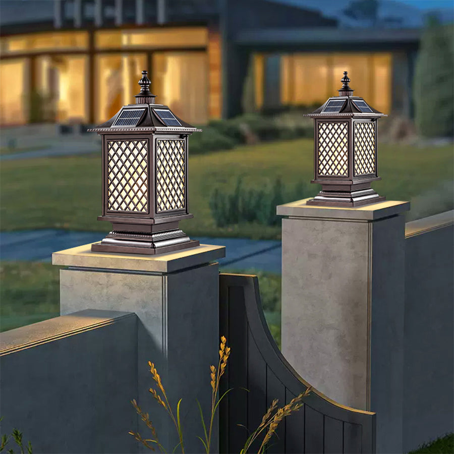 RAVENWOOD TRIPLE-TONE WATER-RESISTANT PILLAR LIGHT
