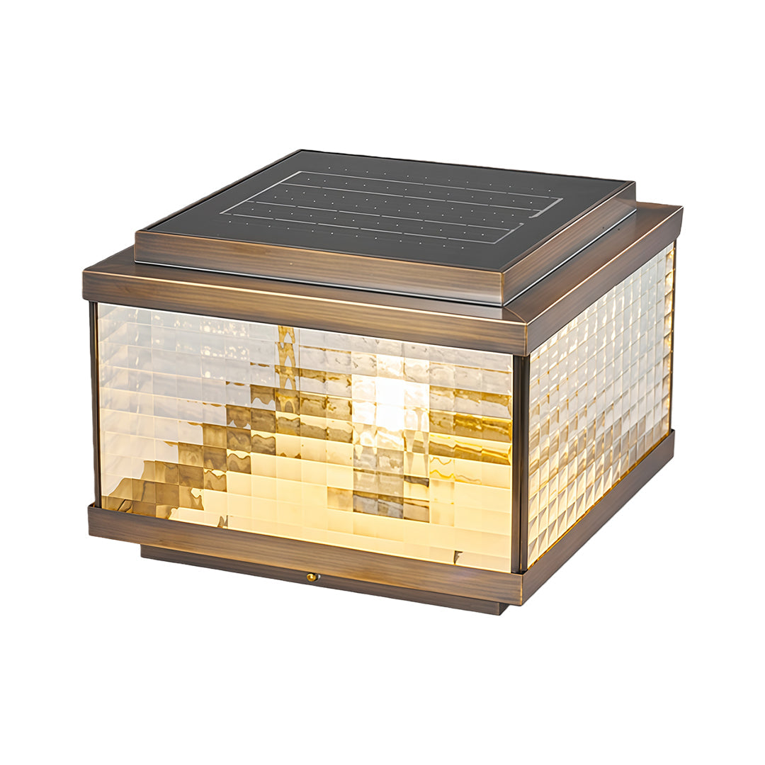 BRAMBLETON COPPER PILLAR LANTERN WITH WEATHERPROOF DESIGN