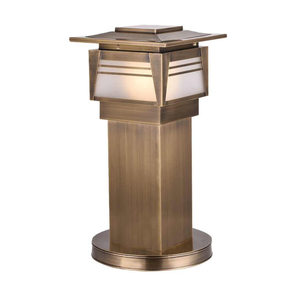 WINTERBOURNE COPPER GARDEN BOLLARD WITH LED ILLUMINATION