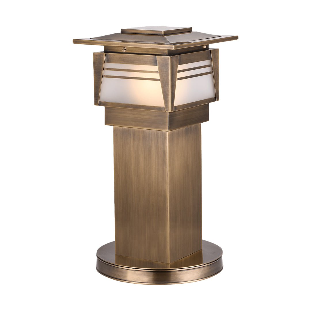 WINTERBOURNE COPPER GARDEN BOLLARD WITH LED ILLUMINATION