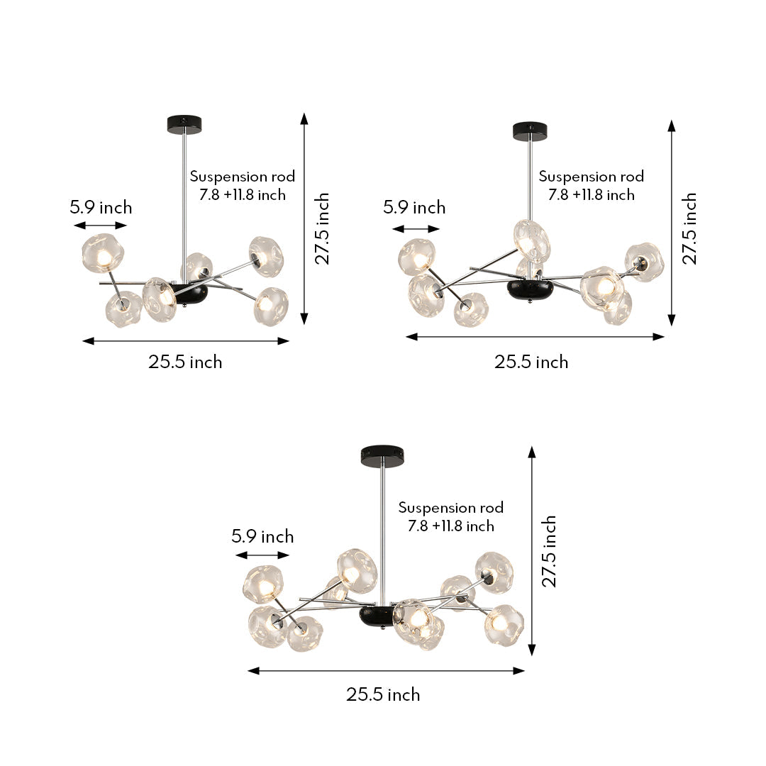 FENWICK MODERN AURORA CHANDELIER LIGHTING