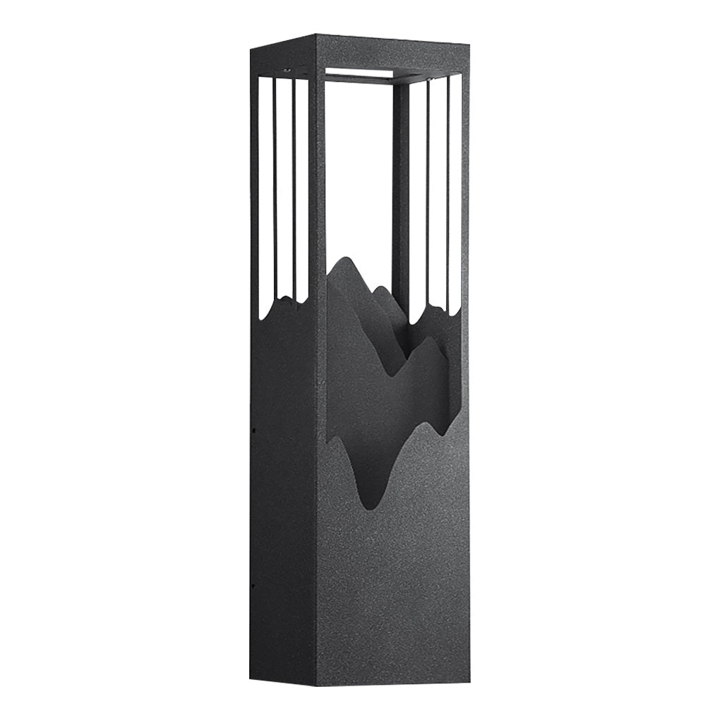 WINTERBOURNE SOLAR-POWERED MOUNTAIN VIEW WALL LANTERN WITH DUAL LIGHTING