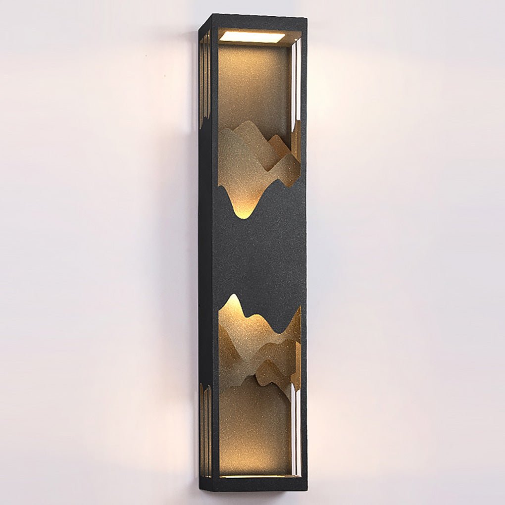 WINTERBOURNE SOLAR-POWERED MOUNTAIN VIEW WALL LANTERN WITH DUAL LIGHTING