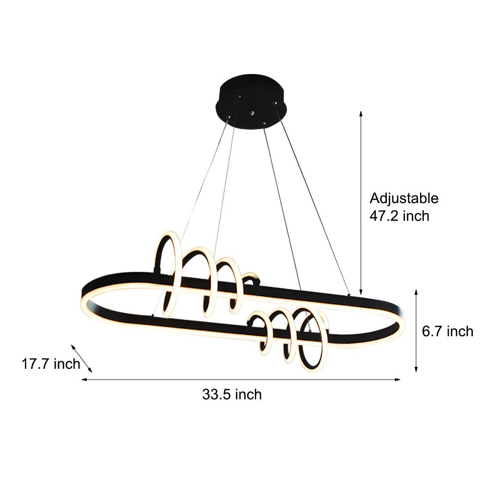 WINDSOR SPIRAL LED DINING CHANDELIER