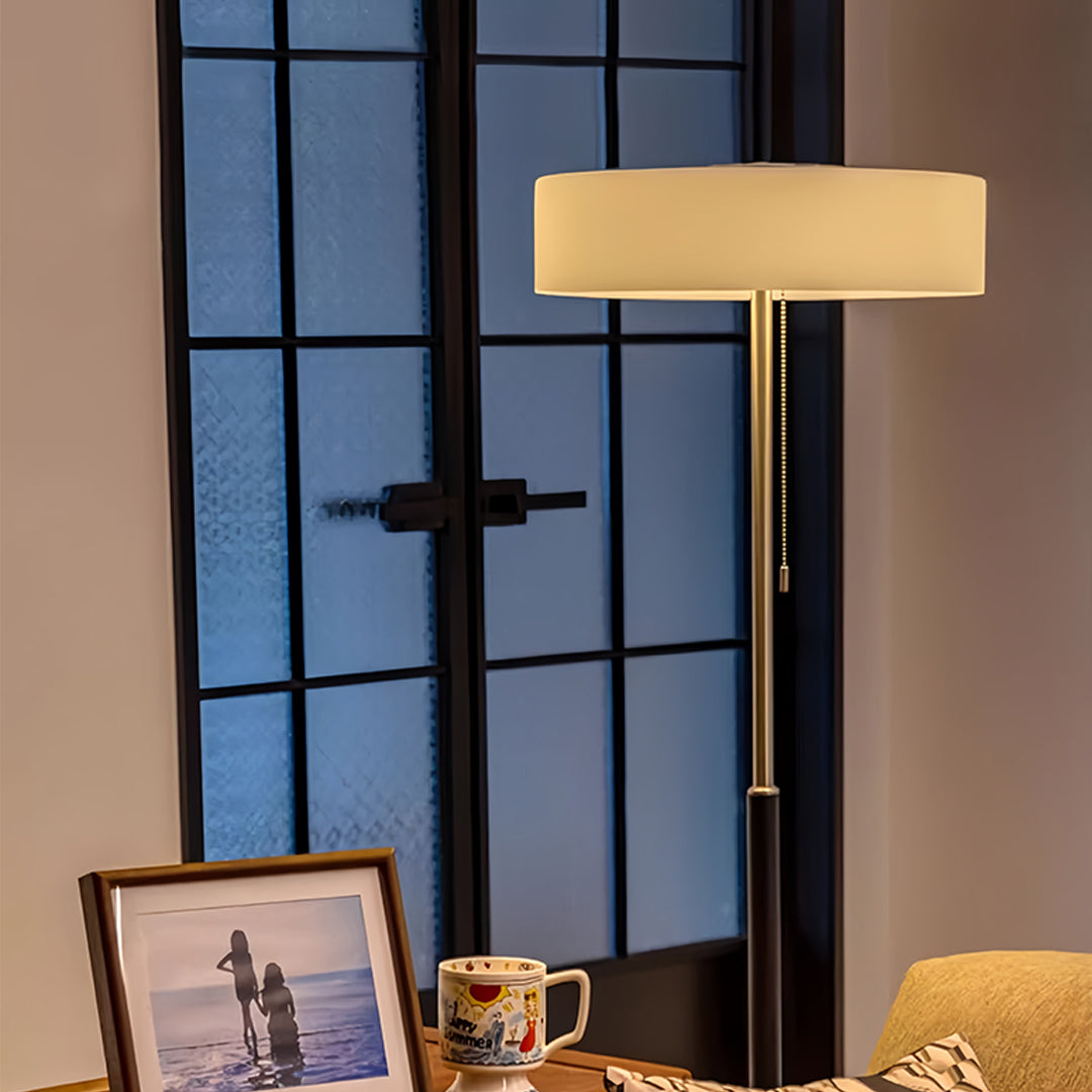 WINDSOR HEIGHTS LED DRUM SHADE STANDING LANTERN