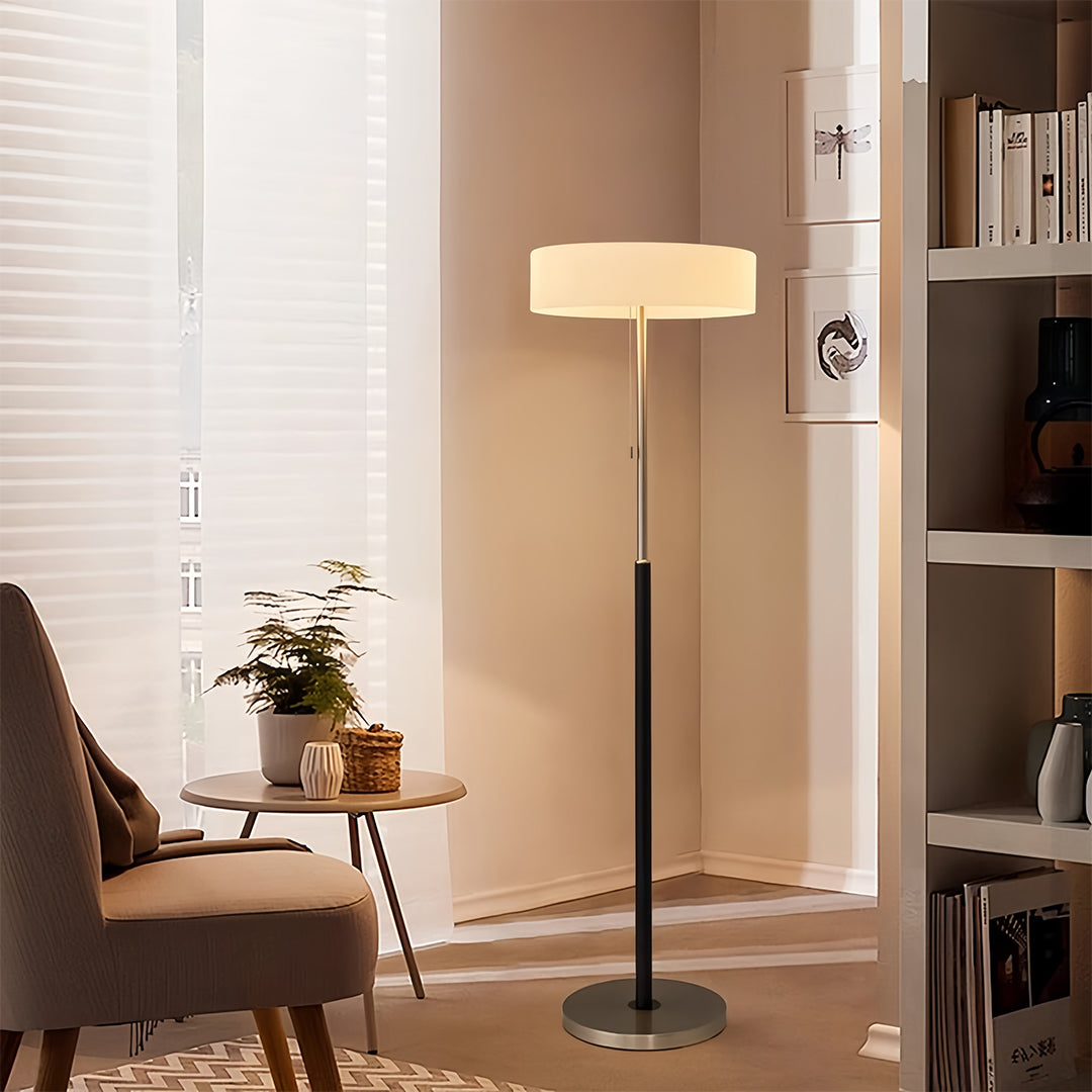 WINDSOR HEIGHTS LED DRUM SHADE STANDING LANTERN