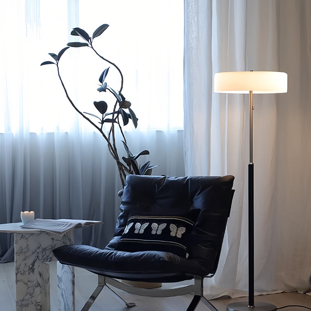 WINDSOR HEIGHTS LED DRUM SHADE STANDING LANTERN