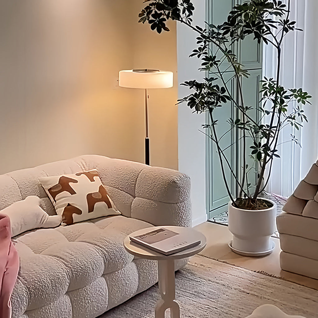 WINDSOR HEIGHTS LED DRUM SHADE STANDING LANTERN
