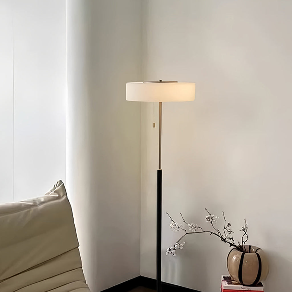 WINDSOR HEIGHTS LED DRUM SHADE STANDING LANTERN