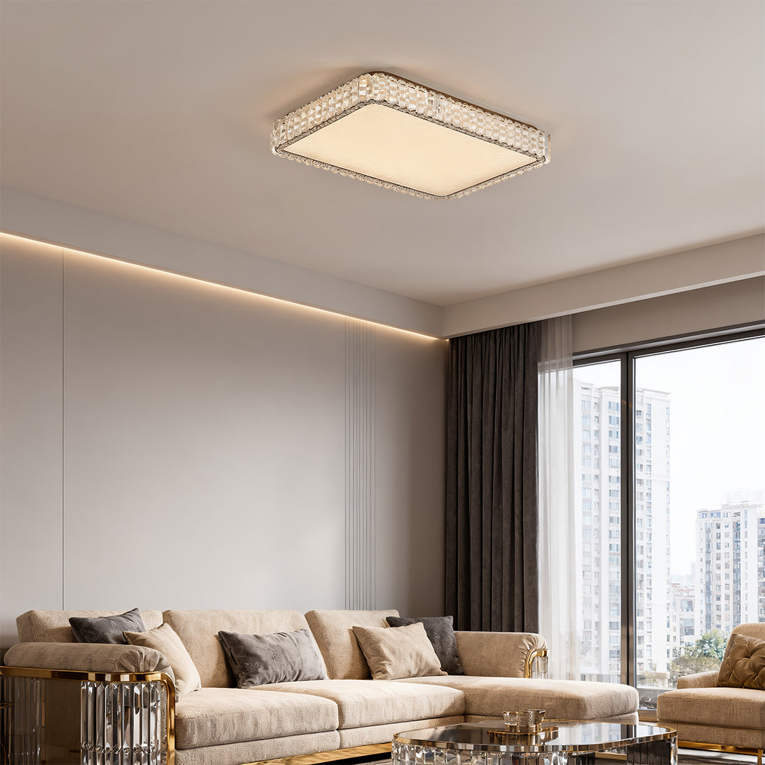 WINDSOR CRYSTAL EMBELLISHED FLUSH MOUNT LIGHT