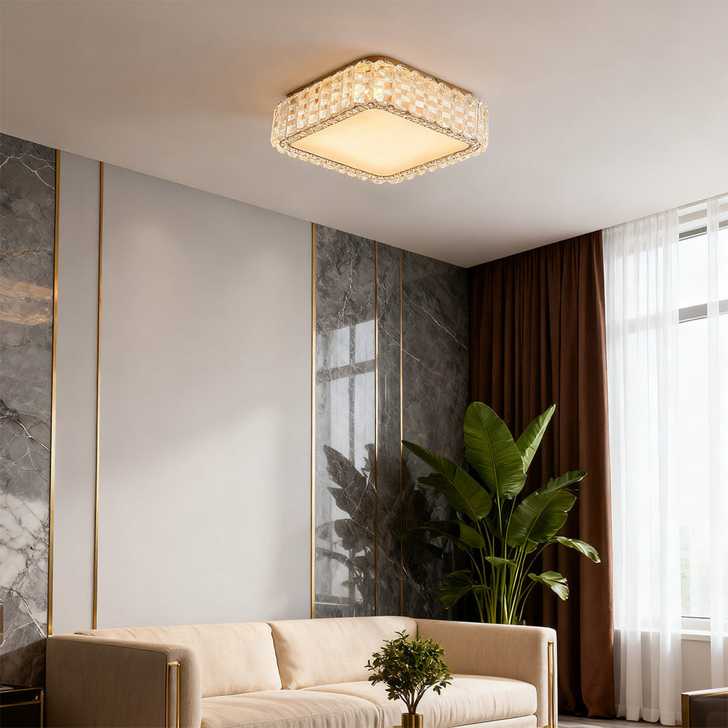 WINDSOR CRYSTAL EMBELLISHED FLUSH MOUNT LIGHT