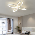 WINTHROP FLUSH MOUNT BLOSSOM ACRYLIC LIGHTING, WHITE AND GRAY INTERIOR CEILING FIXTURE FOR LIVING SPACES