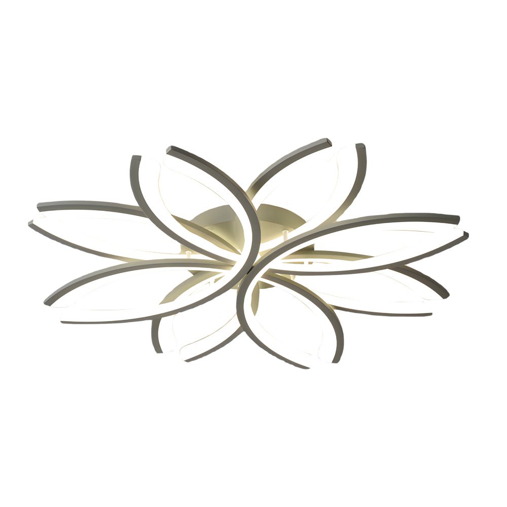 WINTHROP FLUSH MOUNT BLOSSOM ACRYLIC LIGHTING, WHITE AND GRAY INTERIOR CEILING FIXTURE FOR LIVING SPACES