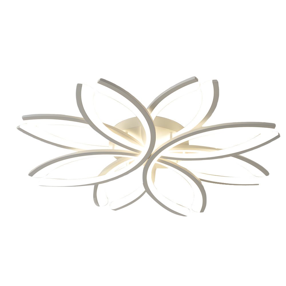 WINTHROP FLUSH MOUNT BLOSSOM ACRYLIC LIGHTING, WHITE AND GRAY INTERIOR CEILING FIXTURE FOR LIVING SPACES