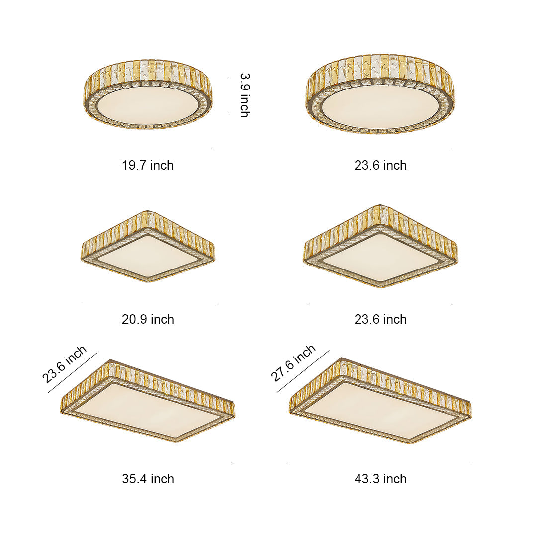 FENWICK CRYSTAL EMBELLISHED FLUSH CEILING LIGHT