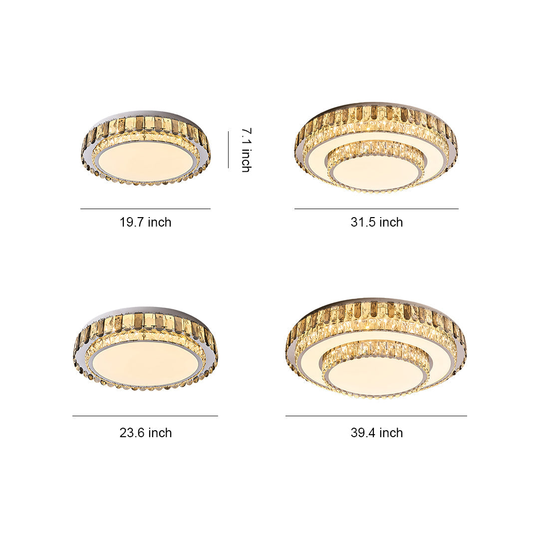 WINTHROP CRYSTAL EMBELLISHED FLUSH CEILING LIGHT