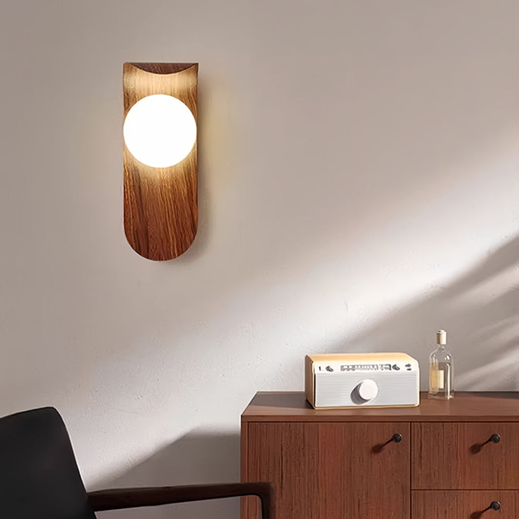 WINTHROP WOODEN GRAIN WALL SCONCE WITH LED ILLUMINATION
