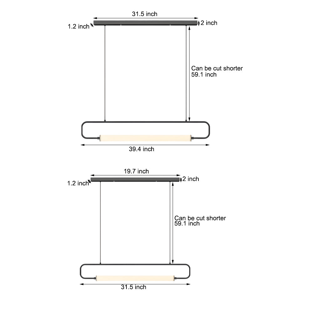 RAVENHALL BLACK & GOLD LED BARS PENDANT LIGHT