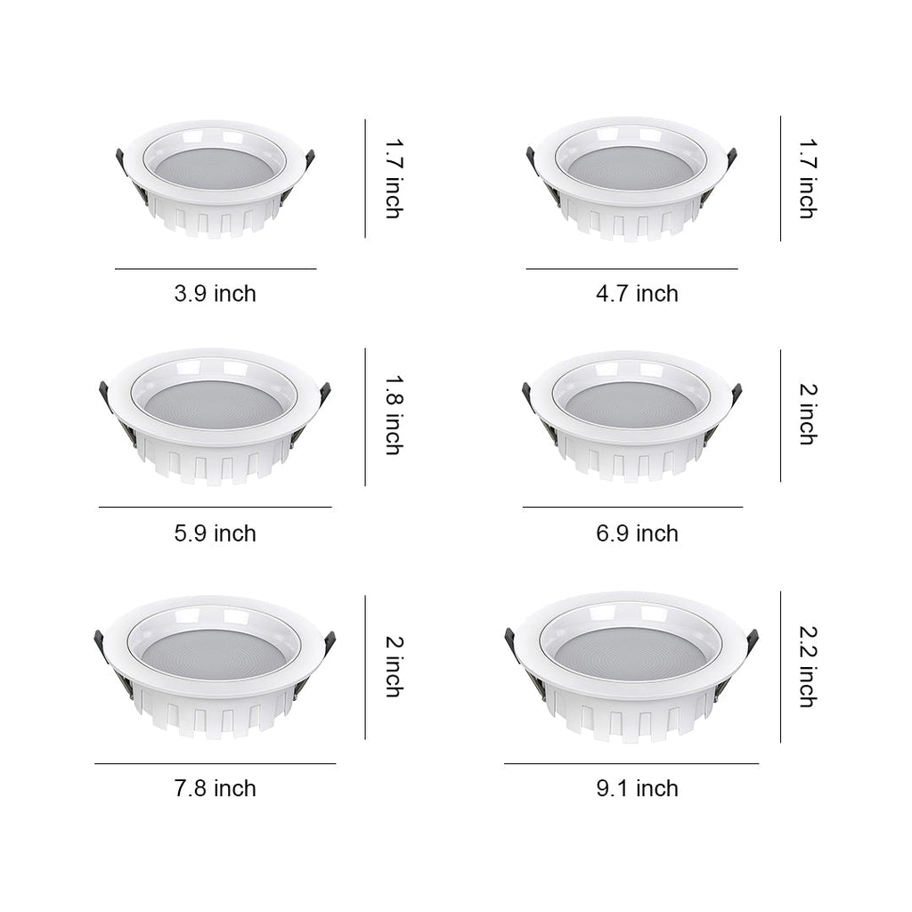 WINTHROP WHITE ACRYLIC FLUSH-MOUNTED LED DOWNLIGHT