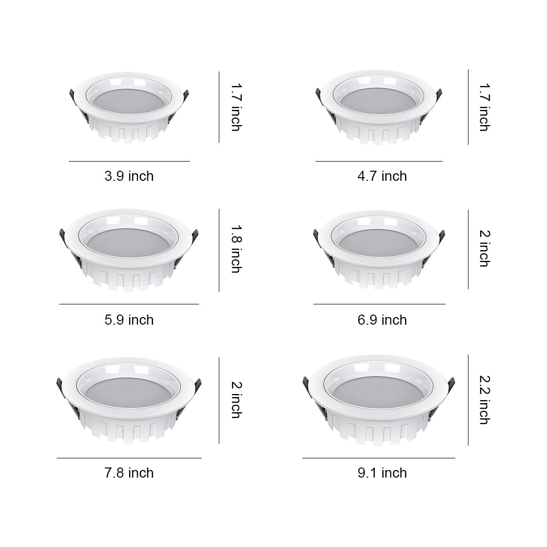 WINTHROP WHITE ACRYLIC FLUSH-MOUNTED LED DOWNLIGHT