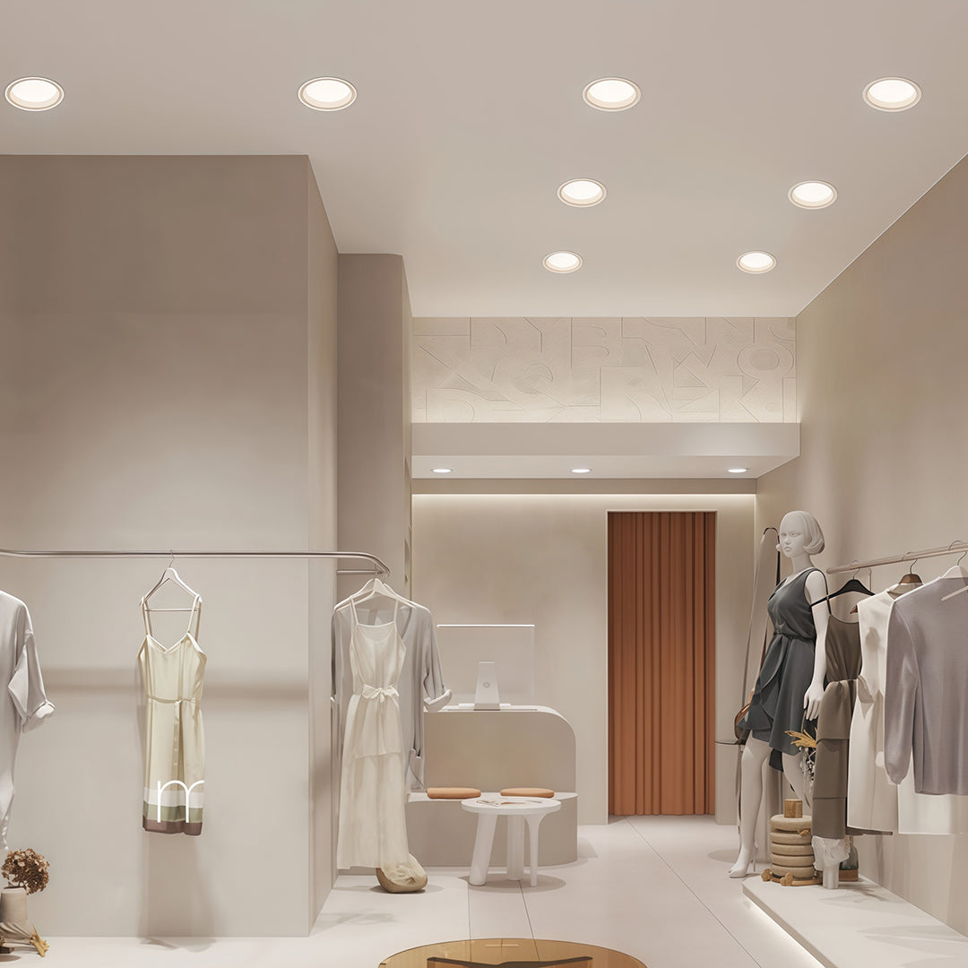 WINTHROP WHITE ACRYLIC FLUSH-MOUNTED LED DOWNLIGHT