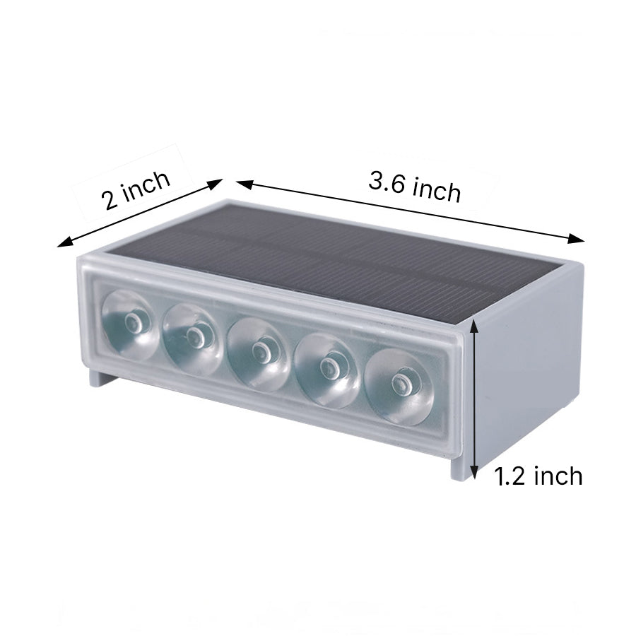 RAVENSCROFT SOLAR STEP LIGHTING LANTERNS, WEATHER-RESISTANT MODERN DESIGN