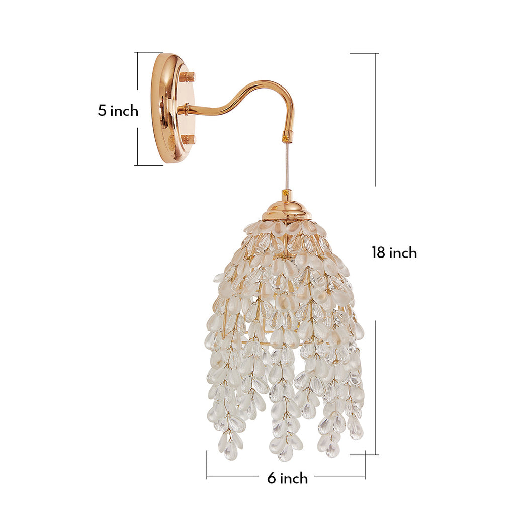 WINDSOR CRYSTAL FLARE WALL LANTERN