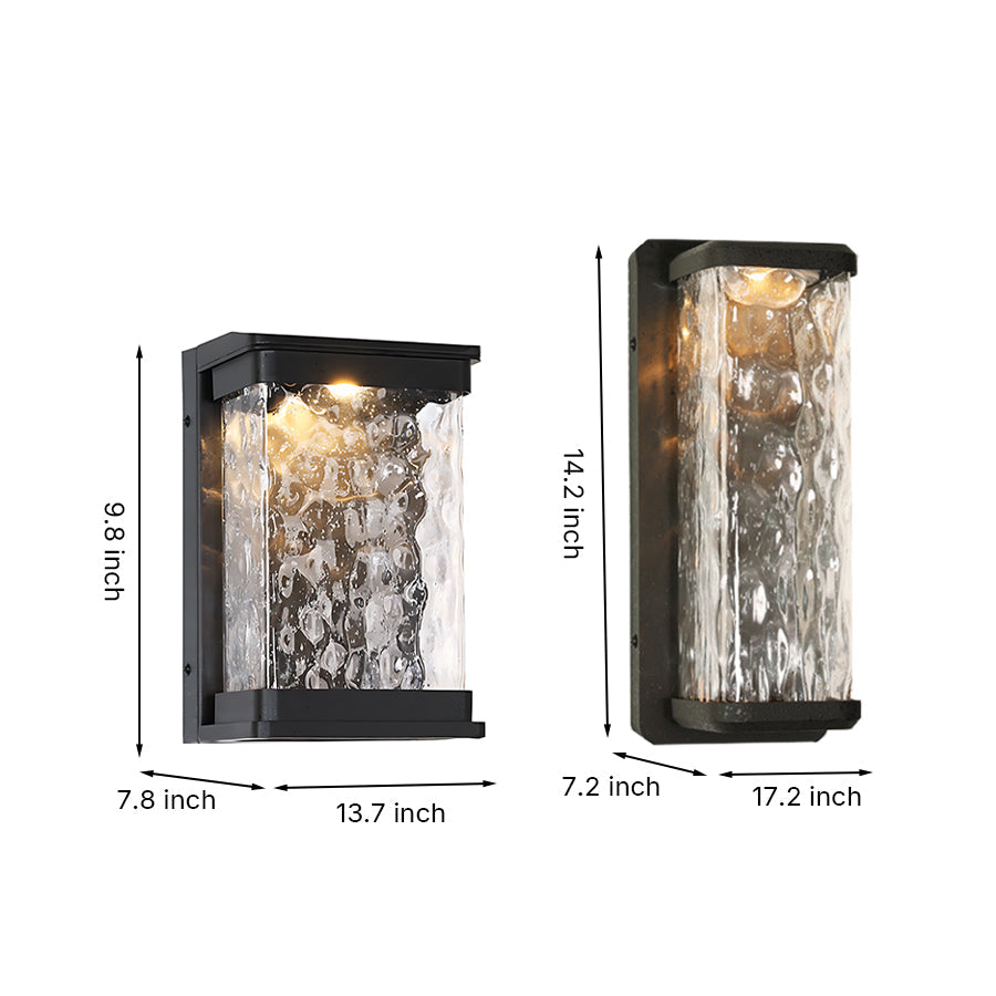 WINDSOR ALUMINUM RECTANGULAR OUTDOOR LIGHTING FIXTURE, WEATHER-RESISTANT