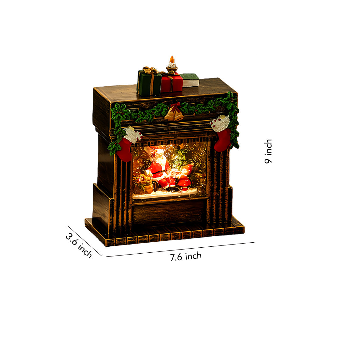 WINTERTHORNE SNOWFALL ILLUMINATION FIREPLACE ORNAMENT