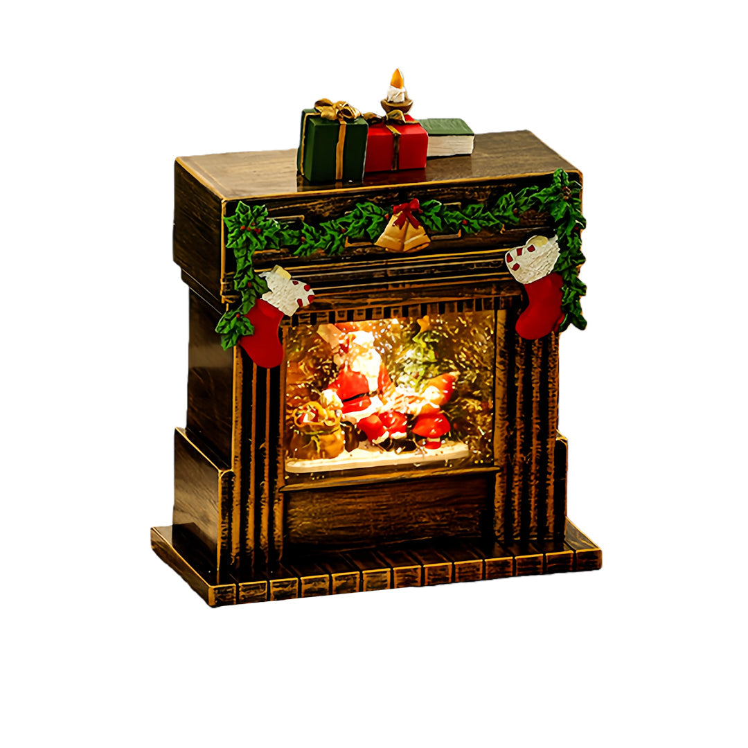 WINTERTHORNE SNOWFALL ILLUMINATION FIREPLACE ORNAMENT
