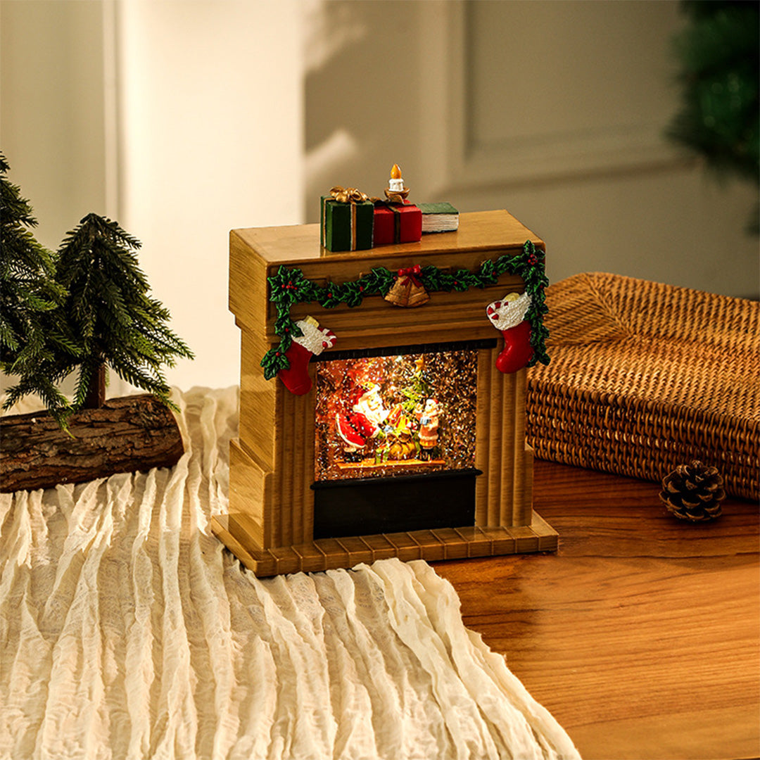 WINTERTHORNE SNOWFALL ILLUMINATION FIREPLACE ORNAMENT