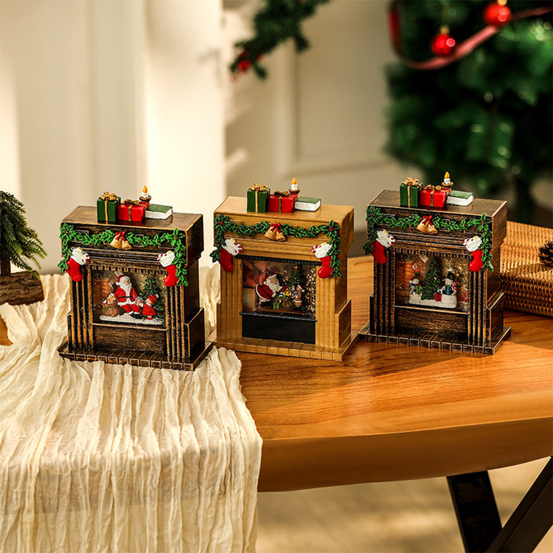 WINTERTHORNE SNOWFALL ILLUMINATION FIREPLACE ORNAMENT