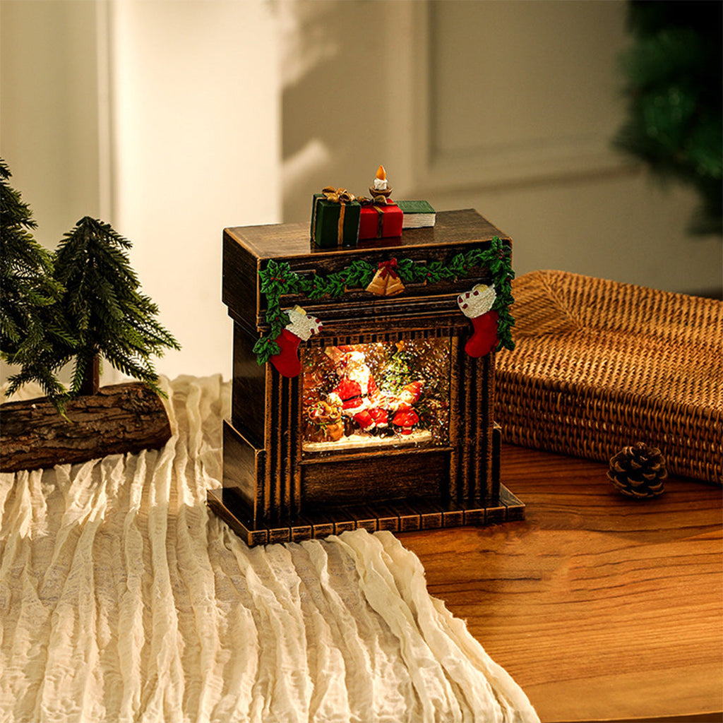 WINTERTHORNE SNOWFALL ILLUMINATION FIREPLACE ORNAMENT