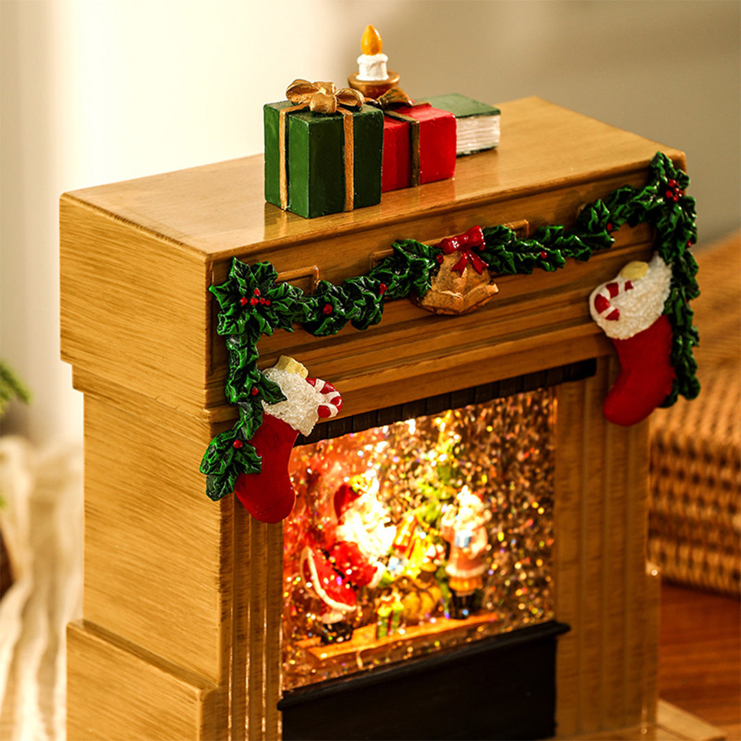 WINTERTHORNE SNOWFALL ILLUMINATION FIREPLACE ORNAMENT