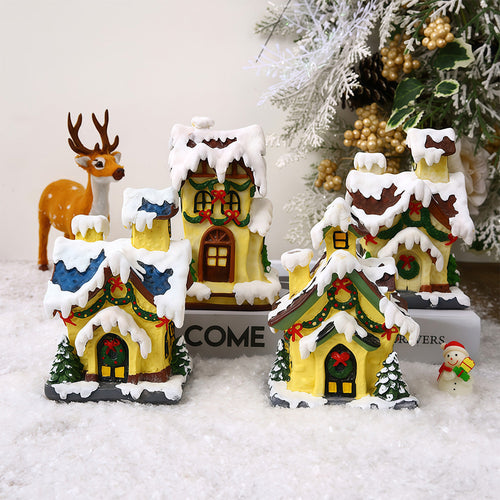 1. **HARTFIELD GLOWING COTTAGE DÉCOR SET**  
   Illuminate your festive scene with this charming duo of resin cottages, each featuring warm LED lights that create a cozy ambiance.

2. **WILLOUGHBY TWINKLING RESIN VILLAGE PAIR**  
   Enchant your holiday d
